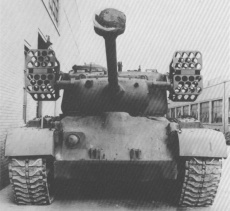 M26 with T99 Rocket Projector, front view.jpg