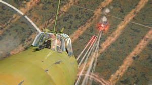 Пе-3Бис атака наземных целей с курсового вооружения.png