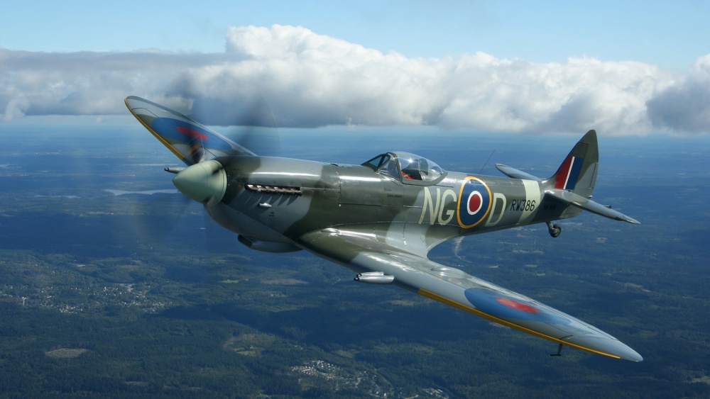 Ws Spitfire, aircrafts, planes, clouds 2560x1440.jpg