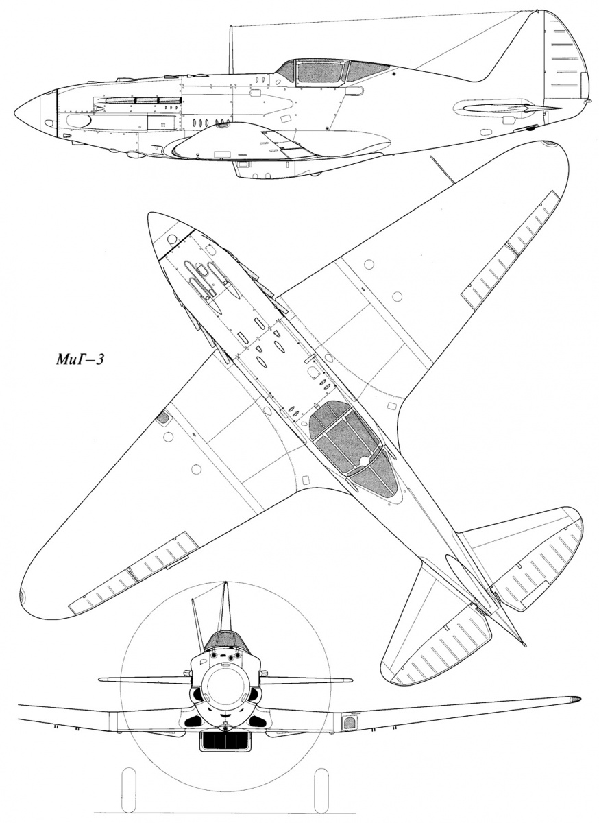 Авиамодели чертежи миг 3