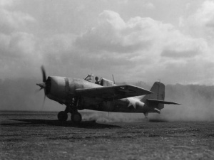 F4F-4 Wildcat taked off from Henderson Field 1943.jpg